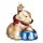 Old World Christmas Christbaumschmuck: Hunde-Kollektion, Glasornamente für Weihnachtsbaum Labrador-Welpe 2x3 Glitzergoldfarben