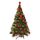 Weihnachtsbaum künstlich (WBD) 240 cm grün mit Weihnachtsdeko rot und Led Lichterkette mit Batteriebox und Fernbedienung künstlicher Christbaum klein Tannenbaum