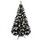 Weihnachtsbaum künstlich (WBD) 150 cm schwarz mit Weihnachtsdeko Silber und Led Lichterkette mit Batteriebox und Fernbedienung künstlicher Christbaum klein Tannenbaum