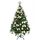 Weihnachtsbaum künstlich (WBD) 120 cm grün mit Weihnachtsdeko Silber und Led Lichterkette mit Batteriebox und Fernbedienung künstlicher Christbaum klein Tannenbaum