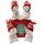 khevga Weihnachtsdeko Deko-Figuren Schneemann im 4er Maße ca. 6x6x11 cm (Rot)