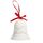 Pearhead Keramikglocke mit Aufschrift "My First Christmas", Baby's First Christmas Tree Decor, Baby Holiday Andenken, Weiß mit rotem Band