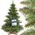 FAIRYTREES Weihnachtsbaum künstlich NORDMANNTANNE, grüner Stamm, Material PVC, inkl. Holzständer, 150cm