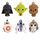 Hallmark Star Wars Characters Miniatur-Weihnachtsschmuck, 6 Stück (0002HCM6129)