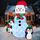 Joiedomi 6 ft aufblasbare Weihnachts-Schneemann-Außendekoration, aufblasbare Schneemann für Weihnachtsfeier, Shinny für Party drinnen, draußen, Hof (Glänzender Schneemann)