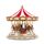 Mr. Christmas Regal Carousel Spieluhr mit Spieluhr, animierte Weihnachtsdekoration, 43,2 cm, Weiß