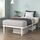 Zinus Caleb Bett 90x200 cm - Höhe 36 cm mit Stauraum unter dem Bett - Metall-Plattformbettrahmen - Klappbarer Bettrahmen - Weiß