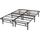 Amazon Basics Bettgestell, Klappbar, Pritsche, Werkzeuglose Montage, Unterbettstauraum, Einzelbett, 135 x 190 x 35.5 cm, Schwarz