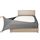 Stretch-Jersey-Bezug für Boxspringbett, Bettvolant, ultraweich und knitterarm, King/Cal King, Hellgrau