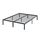 Olee sleep 35cm Stabiler Stahlbett / Stahl Lattenrost / Anti-Rutsch-Unterstützung / Matratzenunterbau / Metallbett / Bettrahmen / Bett / 160 x 200cm / Queen / Schwarz / Metall