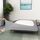 Alyvia Spring Boxspring-Abdeckung, Jersey-Strick dehnbarer Rundumbezug für alle vier Seiten, Bettrock für Hotel und Zuhause, Doppelbett/Doppelbett XL, Silber