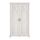 FORTE KASHMIR Schrank 120 130, Kleiderschrank Schlafzimmerschrank Landhausstil Drehtürenschrank 2-türig Einlegeböden und Kleiderstange, Holzdekor: Pinie Weiß, 123 cm breit x 210 cm hoch x 66 cm tief