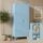 skølm Ituri Metallschrank Blau – Kleiderschrank mit 6 Fächern & 2 Kleiderstangen – Garderobenschrank Flur 80 cm breit – Schlafzimmerschrank Industrial Style – Stahlschrank für Wohnzimmer & Büro