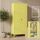 skølm Ituri Metallschrank Gelb – Kleiderschrank mit 6 Fächern & 2 Kleiderstangen – Garderobenschrank Flur 80 cm breit – Schlafzimmerschrank Industrial Style – Stahlschrank für Wohnzimmer & Büro