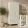 skølm Ituri Metallschrank Beige – Kleiderschrank mit 6 Fächern & 2 Kleiderstangen – Garderobenschrank Flur 80 cm breit – Schlafzimmerschrank Industrial Style – Stahlschrank für Wohnzimmer & Büro