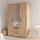 Forte NIKO Kleiderschrank 120 130, moderner Schrank 2-türig, Schlafzimmer, Jugendzimmer, Kinderzimmer, Holzwerkstoff, Artisan Eiche Holzdekor mit Spiegel, 122 cm breit x 185 cm hoch x 52,7 cm tief