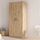 FORTE NIKO Kleiderschrank 82, Scandi Kleiderschrank mit 2 Türen, Holzwerkstoff, Artisan Eiche Dekor, 81,9 cm breit, 185 cm hoch, 52,7 cm tief