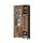 FORTE Clif Vitrine mit 1 Tür unf 1 Glastür, Holzwerkstoff, Old – Wood Vintage/ Betonoptik Dunkelgrau, 91,7 x 204,9 x 41,6 cm