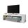 Selsey Bianko – TV Lowboard/TV Schrank, Weiß Matt/Grau Hochglanz, mit LED-Beleuchtung, 140 x 35 x 50,6 cm