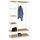 IDMarket - Kleiderschrank Garderobe Regale B. 90 cm DETROIT Industriedesign Holz und Metall weiß