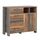 FORTE Clif Kommode mit 1 Tür und 4 Schubladen, Holzwerkstoff, Old – Wood Vintage/ Betonoptik Dunkelgrau, 106,7 x 86,3 x 41,6 cm