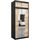 KRYSPOL Schwebetürenschrank Madryt 100 cm mit Spiegel Kleiderschrank mit Kleiderstange und Einlegeboden Schlafzimmer- Wohnzimmerschrank Schiebetüren Modern Design (Schwarz + Sonoma mit Erweiterung)