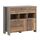 FORTE Clif Kommode mit 2 Türen und 1 Schublade, Holzwerkstoff, Old – Wood Vintage/ Betonoptik Dunkelgrau, 41,6 x 106,7 x 86,3 cm