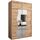 KRYSPOL Schwebetürenschrank Madryt 150 cm mit Spiegel Kleiderschrank mit Kleiderstange und Einlegeboden Schlafzimmer- Wohnzimmerschrank Schiebetüren Modern Design (Artisan Eiche mit Erweiterung)