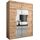 KRYSPOL Schwebetürenschrank Madryt 180 cm mit Spiegel Kleiderschrank mit Kleiderstange und Einlegeboden Schlafzimmer- Wohnzimmerschrank Schiebetüren Modern Design (Artisan Eiche mit Erweiterung)