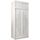 Kryspol Schwebetürenschrank York 100 cm Kleiderschrank mit Kleiderstange und Einlegeboden Schlafzimmer- Wohnzimmerschrank Schiebetüren Modern Design (Weiß mit Erweiterung)