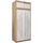 Kryspol Schwebetürenschrank York 100 cm Kleiderschrank mit Kleiderstange und Einlegeboden Schlafzimmer- Wohnzimmerschrank Schiebetüren Modern Design (Artisan Eiche + Weiß mit Erweiterung)