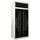 Kryspol Schwebetürenschrank York 100 cm Kleiderschrank mit Kleiderstange und Einlegeboden Schlafzimmer- Wohnzimmerschrank Schiebetüren Modern Design (Weiß + Schwarz mit Erweiterung)