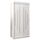 MEBLE KRYSPOL - Kleiderschrank, Schlafzimmerschrank - Schrank Zwei Türen - 4 Fachböden, 2 Stangen, Fachboden - Garderobenschrank York, Körperfarbe Weiß, Frontfarbe Weiß - 100x62x200cm