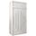 Kryspol Schwebetürenschrank York 120 cm Kleiderschrank mit Kleiderstange und Einlegeboden Schlafzimmer- Wohnzimmerschrank Schiebetüren Modern Design (Weiß mit Erweiterung)