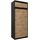 Kryspol Schwebetürenschrank York 100 cm Kleiderschrank mit Kleiderstange und Einlegeboden Schlafzimmer- Wohnzimmerschrank Schiebetüren Modern Design (Schwarz + Artisan Eiche mit Erweiterung)