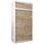 Kryspol Schwebetürenschrank York 120 cm Kleiderschrank mit Kleiderstange und Einlegeboden Schlafzimmer- Wohnzimmerschrank Schiebetüren Modern Design (Weiß + Sonoma mit Erweiterung)