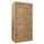 MEBLE KRYSPOL - Kleiderschrank, Schlafzimmerschrank - Schrank Zwei Türen - 4 Fachböden, 2 Stangen, Fachboden - Garderobenschrank York, Körperfarbe Artisan, Frontfarbe Artisan - 100x62x200cm