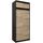 Kryspol Schwebetürenschrank York 100 cm Kleiderschrank mit Kleiderstange und Einlegeboden Schlafzimmer- Wohnzimmerschrank Schiebetüren Modern Design (Schwarz + Sonoma mit Erweiterung)