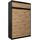 Kryspol Schwebetürenschrank York 150 cm Kleiderschrank mit Kleiderstange und Einlegeboden Schlafzimmer- Wohnzimmerschrank Schiebetüren Modern Design (Schwarz + Artisan Eiche mit Erweiterung)