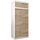 Kryspol Schwebetürenschrank York 100 cm Kleiderschrank mit Kleiderstange und Einlegeboden Schlafzimmer- Wohnzimmerschrank Schiebetüren Modern Design (Weiß + Sonoma mit Erweiterung)