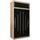 Kryspol Schwebetürenschrank York 120 cm Kleiderschrank mit Kleiderstange und Einlegeboden Schlafzimmer- Wohnzimmerschrank Schiebetüren Modern Design (Sonoma + Schwarz mit Erweiterung)