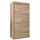 MEBLE KRYSPOL - Kleiderschrank, Schlafzimmerschrank - Schrank Zwei Türen - 4 Fachböden, 2 Stangen, Fachboden - Garderobenschrank York, Körperfarbe Sonoma, Frontfarbe Sonoma - 100x62x200cm