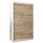 MEBLE KRYSPOL - Kleiderschrank, Schlafzimmerschrank - Schrank Zwei Türen - 4 Fachböden, 2 Stangen, Fachboden - Garderobenschrank York, Körperfarbe Weiß, Frontfarbe Sonoma - 120x62x200cm