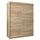 MEBLE KRYSPOL - Kleiderschrank, Schlafzimmerschrank - Schrank Zwei Türen - 4 Fachböden, 2 Stangen, Fachboden - Garderobenschrank York, Körperfarbe Sonoma, Frontfarbe Sonoma - 150x62x200cm