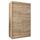 MEBLE KRYSPOL - Kleiderschrank, Schlafzimmerschrank - Schrank Zwei Türen - 4 Fachböden, 2 Stangen, Fachboden - Garderobenschrank York, Körperfarbe Sonoma, Frontfarbe Sonoma - 120x62x200cm