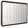 MEBLE KRYSPOL - Kleiderschrank, Schlafzimmerschrank - Schrank DREI Türen - 4 Fächer rechts, Links, 2 Stangen, Fach - Garderobenschrank York, Körperfarbe Schwarz, Frontfarbe Weiß - 250x62x200cm
