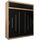 Kryspol Schwebetürenschrank York 200 cm Kleiderschrank mit Kleiderstange und Einlegeboden Schlafzimmer- Wohnzimmerschrank Schiebetüren Modern Design (Artisan Eiche + Schwarz mit Erweiterung)