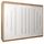 MEBLE KRYSPOL - Kleiderschrank, Schlafzimmerschrank - Schrank DREI Türen - 4 Fächer rechts, Links, 2 Stangen, Fach - Garderobenschrank York, Körperfarbe Artisan, Frontfarbe Weiß - 250x62x200cm