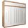 Kryspol Schwebetürenschrank York 250 cm Kleiderschrank mit Kleiderstange und Einlegeboden Schlafzimmer- Wohnzimmerschrank Schiebetüren Modern Design (Artisan Eiche + Weiß mit Erweiterung)