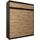 Kryspol Schwebetürenschrank York 200 cm Kleiderschrank mit Kleiderstange und Einlegeboden Schlafzimmer- Wohnzimmerschrank Schiebetüren Modern Design (Schwarz + Artisan Eiche mit Erweiterung)